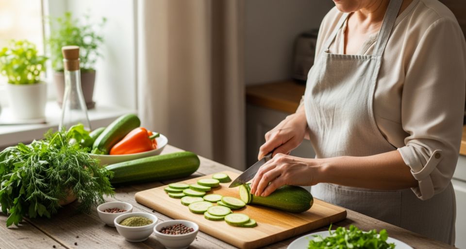 Кабачки летом не жарю и не запекаю: простая закуска к мясу за 15 минут - гости всегда просят добавки