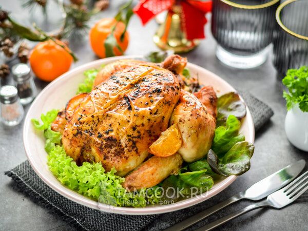 Порадуйте своих близких: Рецепт курицы с мандаринами на Новый год
