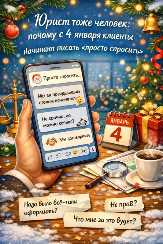Сказочный Новый год: Как 4 января юристы вновь становятся объектом внимания