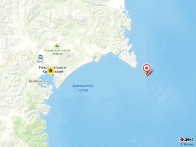 Ощутимое землетрясение произошло у берегов Камчатки