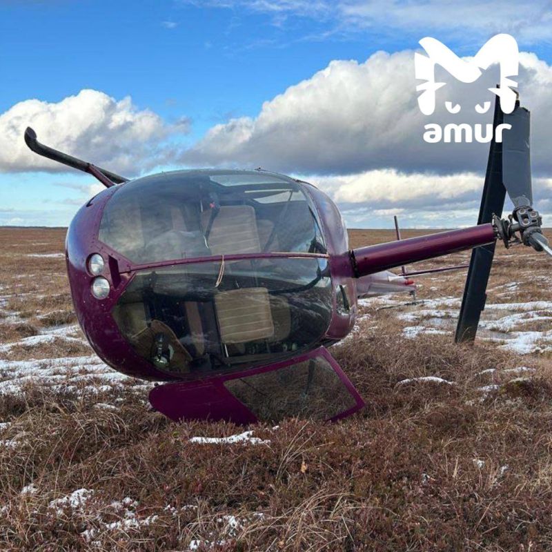 Вертолёт, брошенный после неудачной посадки, нашли на Камчатке