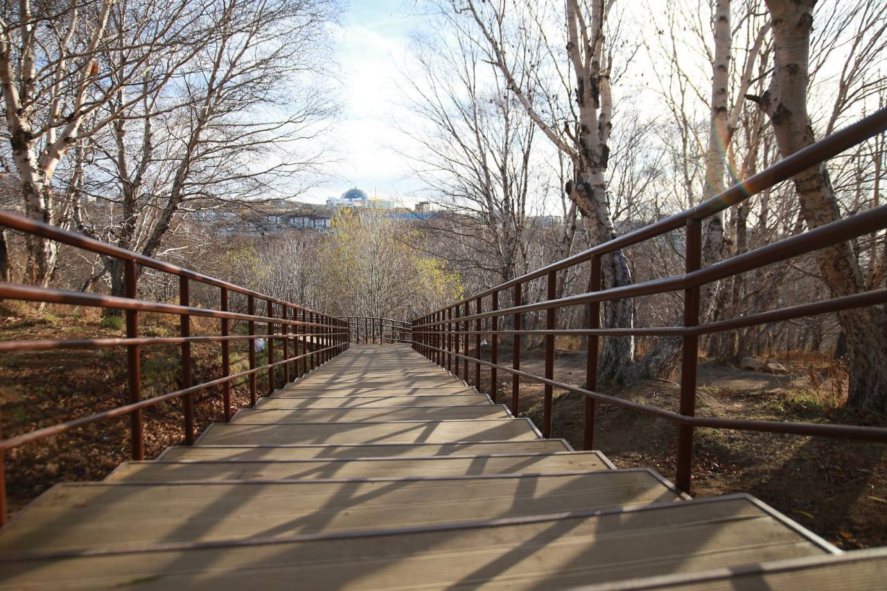 Краевой депутат Владимир Агеев и мониторинговая группа проверили качество новой экологической пешеходной тропы от парка Победы до автобусной остановки на улице Академика Королёва в Петропавловске-Камчатском Краевой депутат Владимир Агеев и мониторинговая группа проверили качество новой экологической пешеходной тропы от парка Победы до автобусной остановки на улице Академика Королёва в Петропавловске-Камчатском