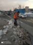Бригады ручного труда продолжают работы по расчистке пешеходных зон