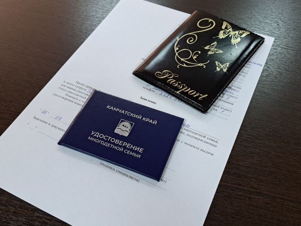 Более 5,5 тысяч многодетных семей Камчатки получили новое удостоверение единого образца