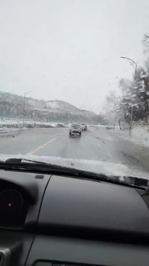 Глубокие лужи образуются на дорогах Петропавловска