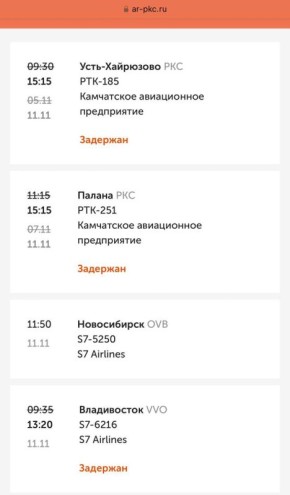 Циклон вызвал задержки рейсов в аэропорту Елизово