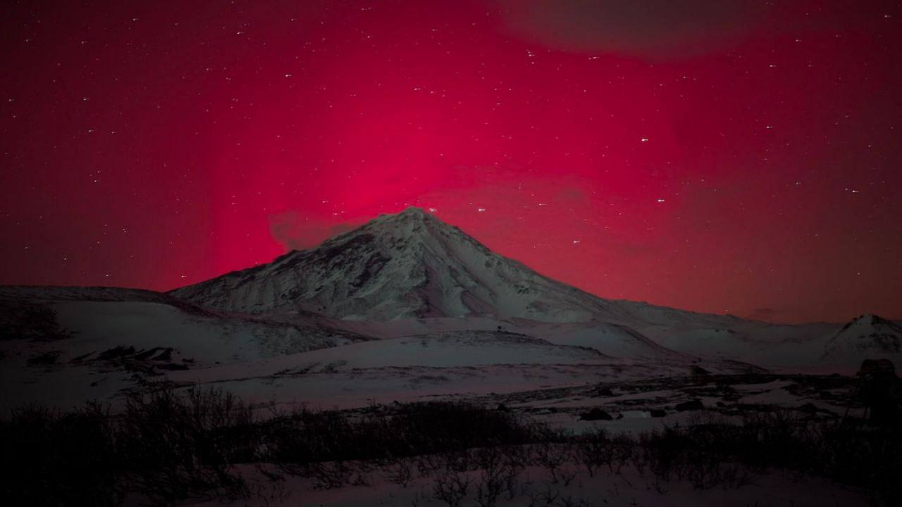 Сегодня на Камчатке красивое показывали Сегодня на Камчатке красивое показывали