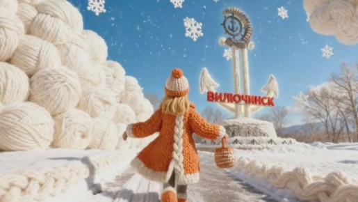 Вилючинск тоже не устоял перед новым зимним трендом - укутать улицы, дома и даже подводные лодки в теплую бабушкину пряжу