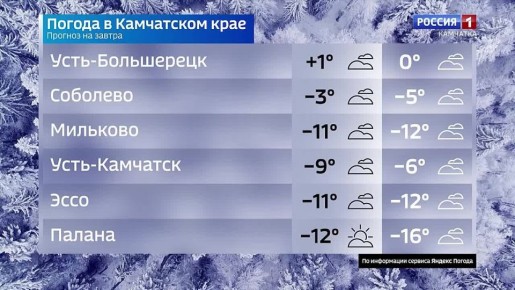 Какая камчатцев ждет погода завтра, в субботу, 29 ноября?