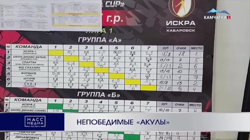 Непобедимые «Акулы». Детская футбольная команда «Акулы» из Петропавловска-Камчатского выиграла престижный футбольный турнир Дальнего Востока, проведя восемь успешных матчей подряд