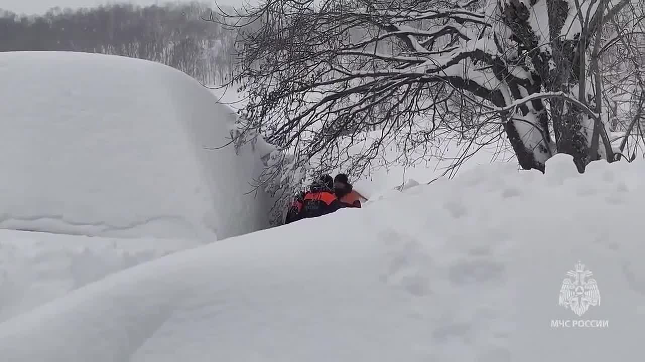 Камчатку продолжает засыпать снегом: частный дом почти полностью скрылся под сугробами – входную дверь замело до самой крыши