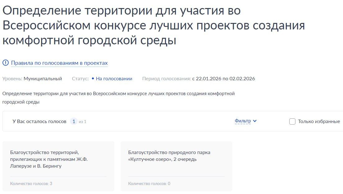 Остался один день до завершения голосования за проекты благоустройства Остался один день до завершения голосования за проекты благоустройства