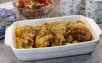 Куриные ножки и картошка в пряном маринаде: сытно и вкусно