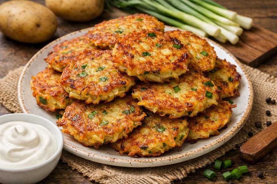 Картофельные драники с зелёным луком: идеальный рецепт для любого повода