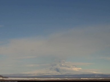 Учёные показали, как выглядел пепловый выброс на Шивелуче