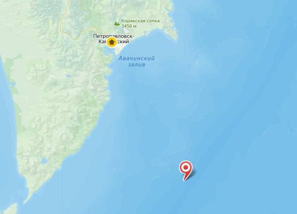 Сильное землетрясение магнитудой 6,5 было зарегистрировано у побережья полуострова Камчатка