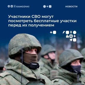 Оценить земельный участок перед получением могут участники СВО на Камчатке
