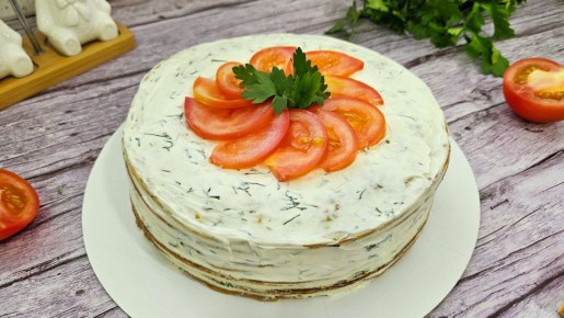 Нежный торт из кабачков с творожным кремом