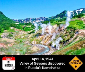 14 апреля 1941 года была открыта Долина Гейзеров, открывшая захватывающий дух шедевр природы