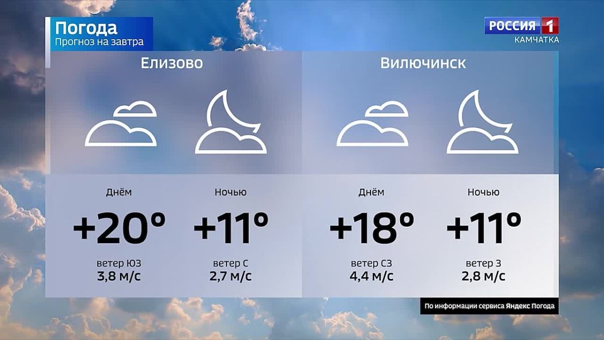 Какая погода ждет камчатцев завтра? Cмотрите в видео!