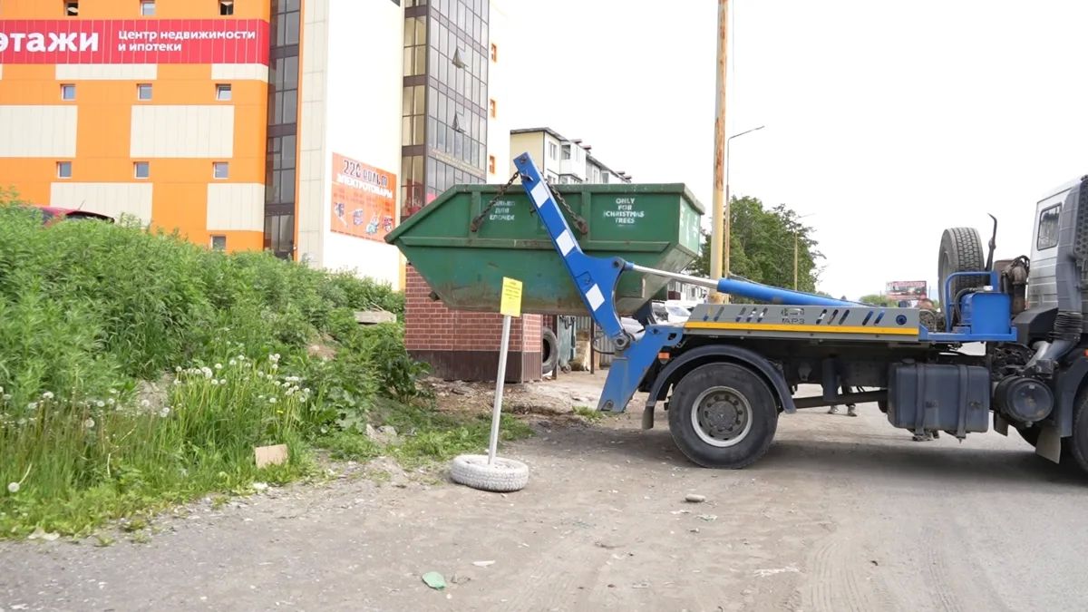 Контейнеры для крупногабаритных отходов устанавливают в Петропавловске