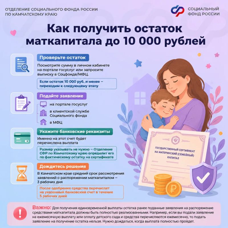 Маткапитал использовали не полностью? Остаток можно получить Маткапитал использовали не полностью? Остаток можно получить