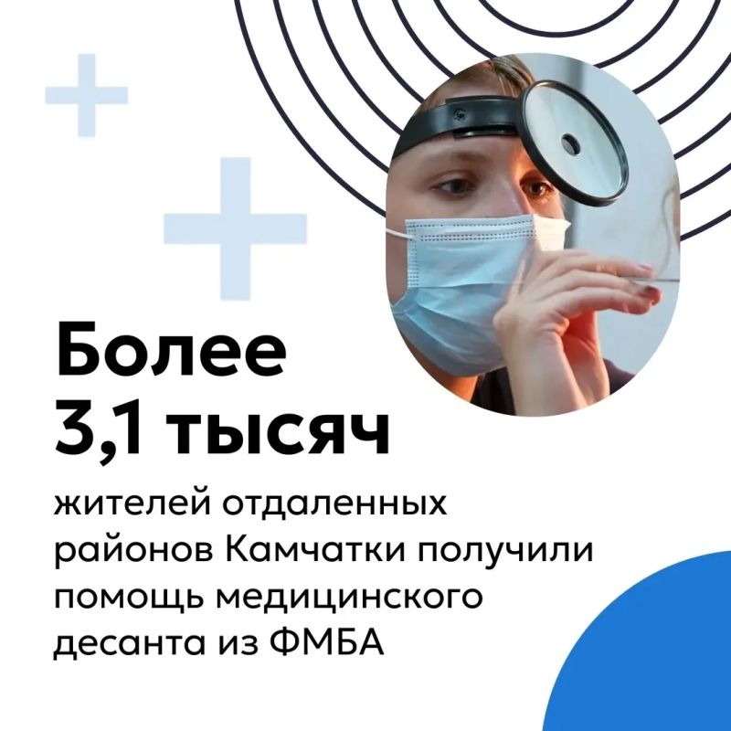 Более 3,1 тысяч жителей отдаленных районов Камчатки получили помощь медицинского десанта Ирины Яровой из ФМБА Более 3,1 тысяч жителей отдаленных районов Камчатки получили помощь медицинского десанта Ирины Яровой из ФМБА