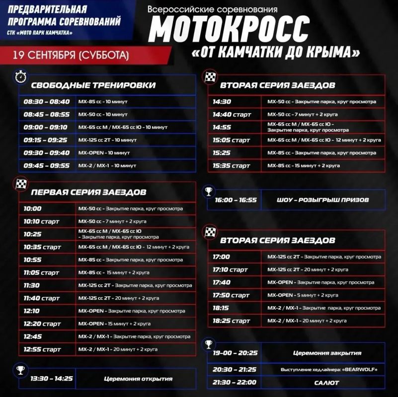 Мотокросс «От Камчатки до Крыма» 19 сентября Мотокросс «От Камчатки до Крыма» 19 сентября