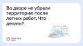 Во дворе не убрали территорию после летних работ