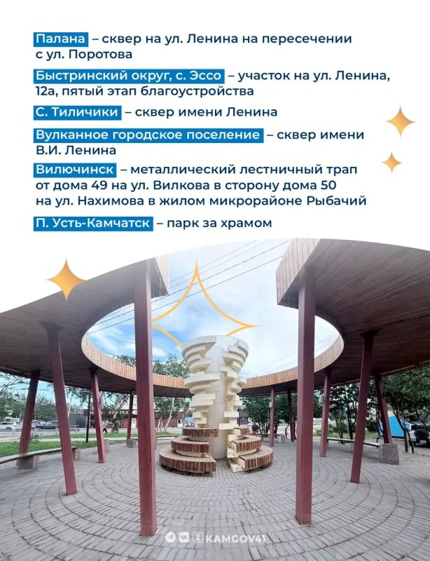 Жители Камчатки выбрали территории для благоустройства в 2027 году Жители Камчатки выбрали территории для благоустройства в 2027 году