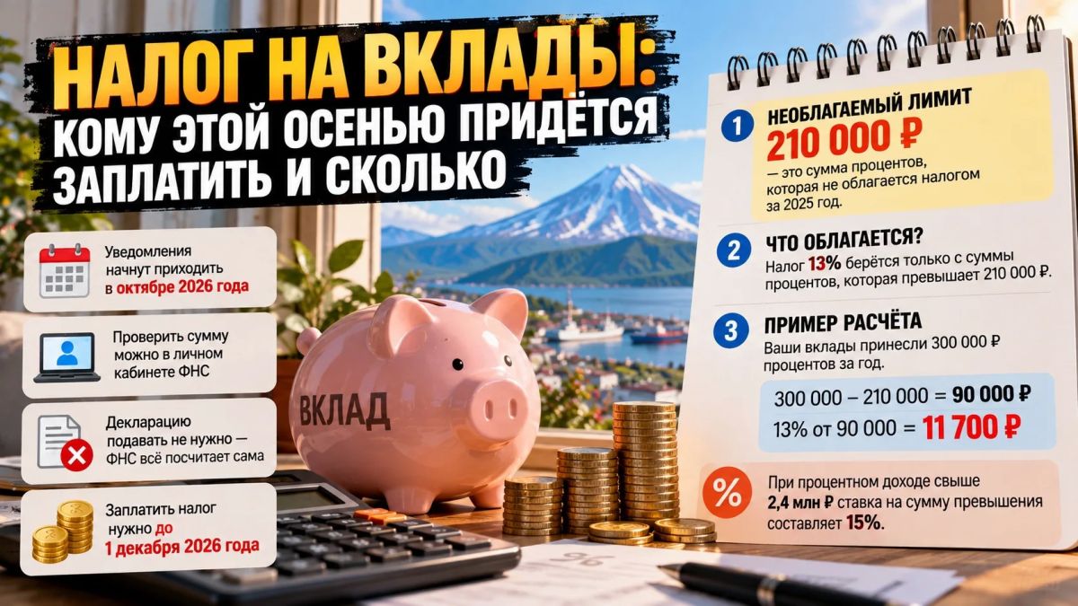 Налог на вклады: кому этой осенью придётся заплатить и сколько