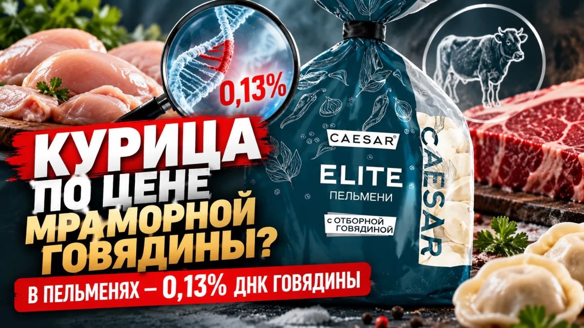 Курица по цене мраморной говядины? Что нашли в пельменях «Цезарь»