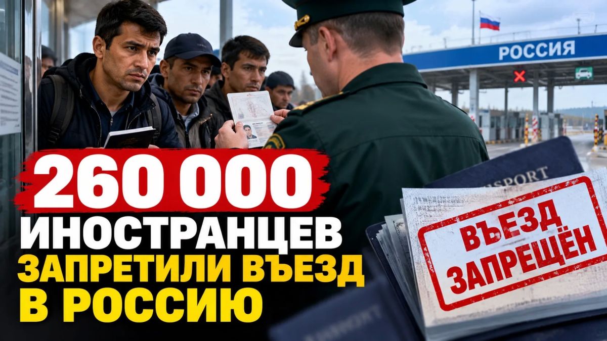 БОЛЕЕ 260 ТЫСЯЧАМ ИНОСТРАНЦЕВ ЗАПРЕТИЛИ ВЪЕЗД В РОССИЮ