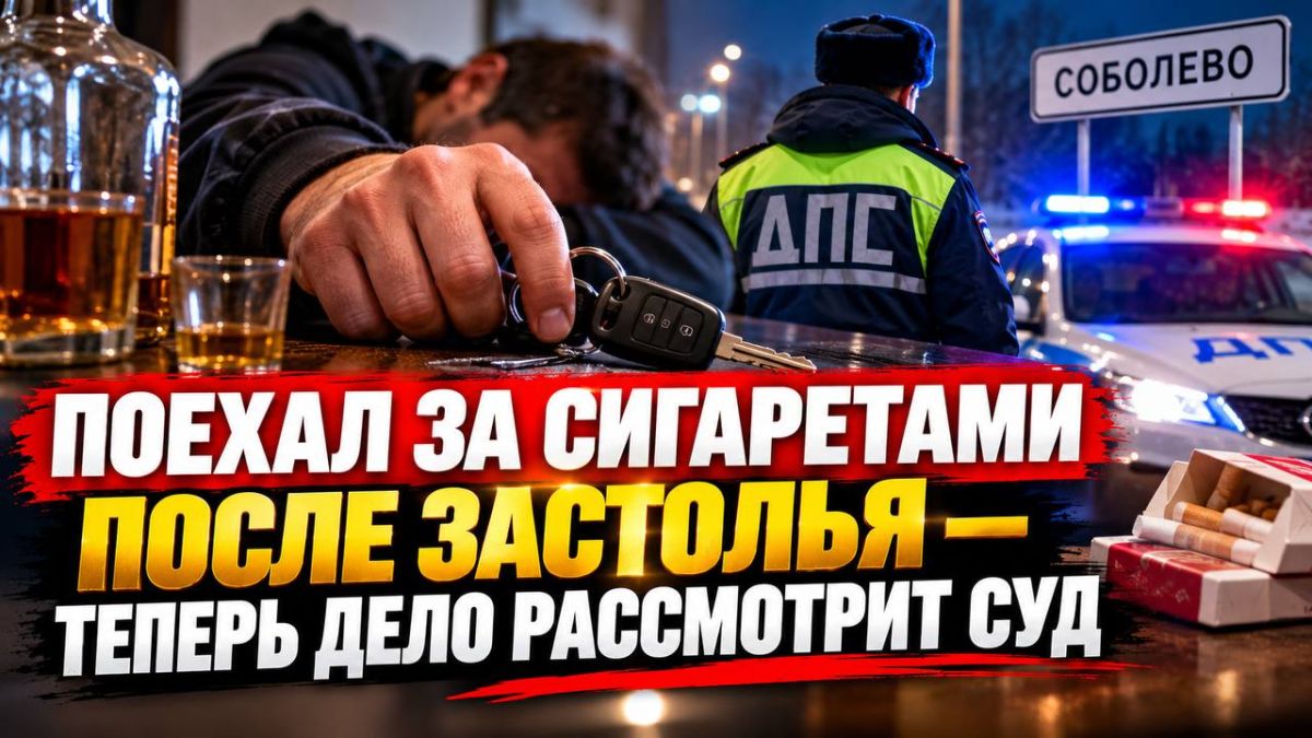 ПОЕХАЛ ЗА СИГАРЕТАМИ ПОСЛЕ НОЧНОГО ЗАСТОЛЬЯ — ТЕПЕРЬ ДЕЛО РАССМОТРИТ СУД