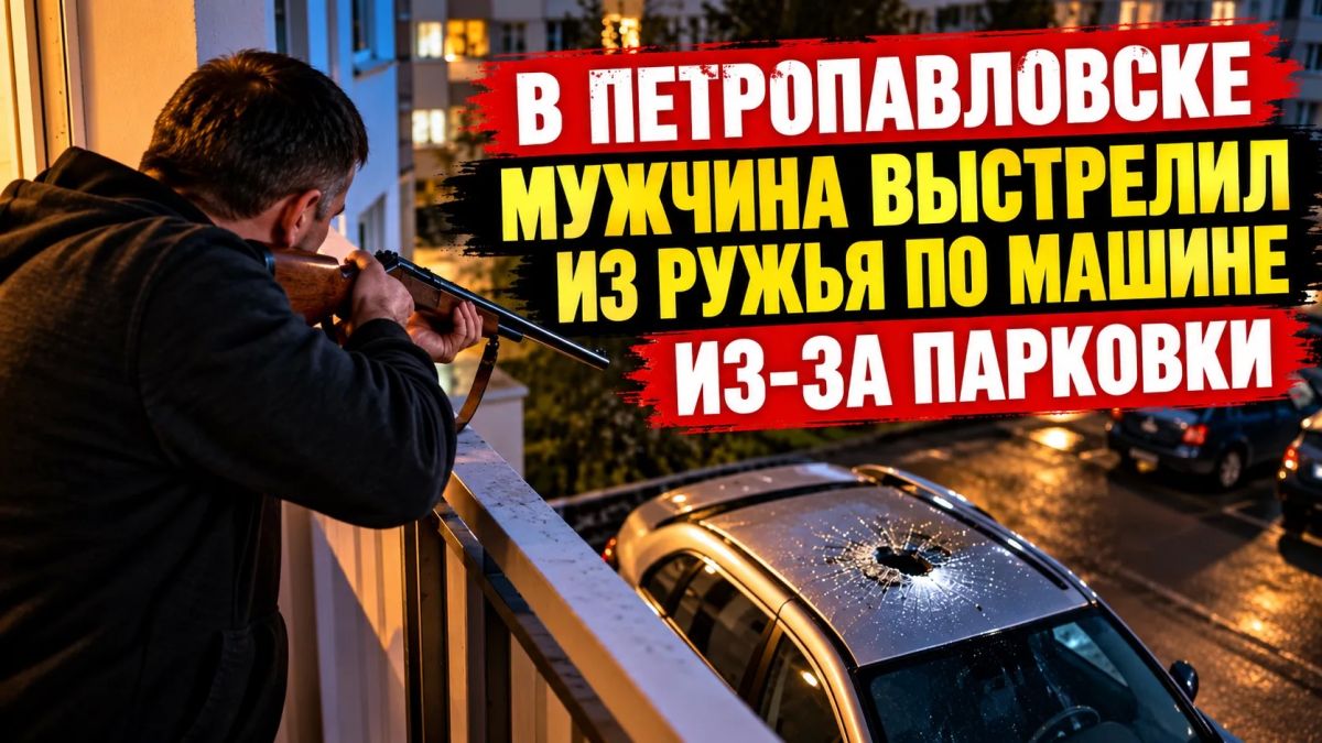 В Петропавловске мужчина выстрелил из ружья по машине из-за парковки