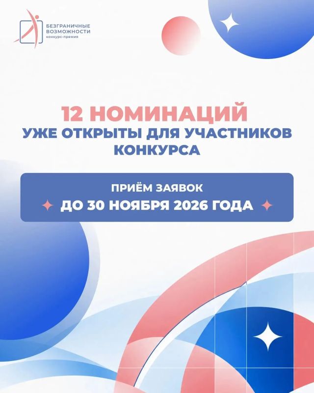 Стартовал Всероссийский конкурс-премия «Безграничные возможности» Стартовал Всероссийский конкурс-премия «Безграничные возможности»