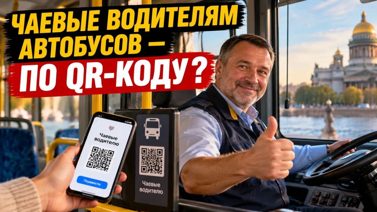 ЧАЕВЫЕ ВОДИТЕЛЯМ АВТОБУСОВ — ПО QR-КОДУ?